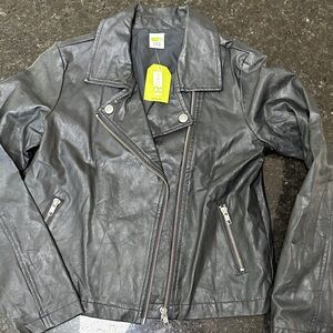 Black‎ Faux Leather Jacket